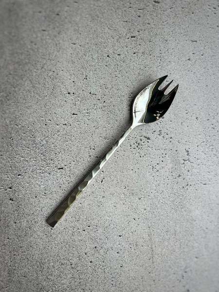 Degrenne Fuse Martele Вилка для закусок, длина - 15 см, матовая сталь