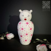 Seletti Le Canopie Декоративная ваза с крышкой Lula, размеры: 17,5х17,5х36,5 см, белый, розовый