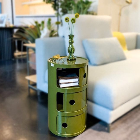 Kartell Componibili Тумба с 3-мя отделениями, размеры: 32х32х58,5h см, цвет - зеленый