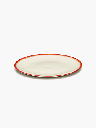 Serax De Набор из 2 фарфоровых тарелок, диаметр - 17,5 см, цвет - белый, красный