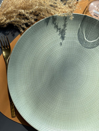 Degrenne Modulo Nature Керамическая сервировочная тарелка, диаметр - 31,5 см, фисташковый (Jade)
