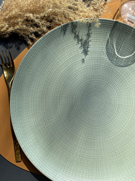 Degrenne Modulo Nature Керамическая сервировочная тарелка, диаметр - 31,5 см, фисташковый (Jade)