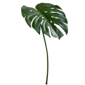 ShiShi Искусственная ветвь Монстера, длина - 70 см, цвет - зеленый