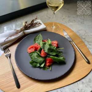 Revol Basalt Фарфоровая тарелка для основного блюда, 26,8 см, черный