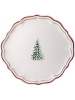 Gien Filet Noel Тарелка для торта, диаметр - 31,7 см, цвет - белый, зеленый, красный