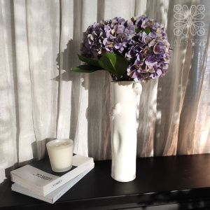 Shishi Фарфоровая ваза Птички, размеры: 17х11х45h см, цвет - белый