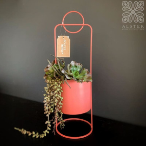 Boltze Piri Набор из 2 металлических кашпо, 36-45 см, розовый