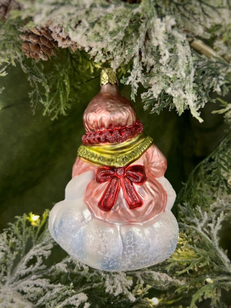 Inge Glas Стеклянная елочная игрушка Госпожа Метелица, размер - 12,5 см
