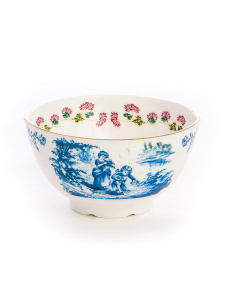 Seletti Hybrid Фарфоровая пиала Cloe, размеры: 10,5х10,5х5,7 см, цвет - белый, синий, розовый