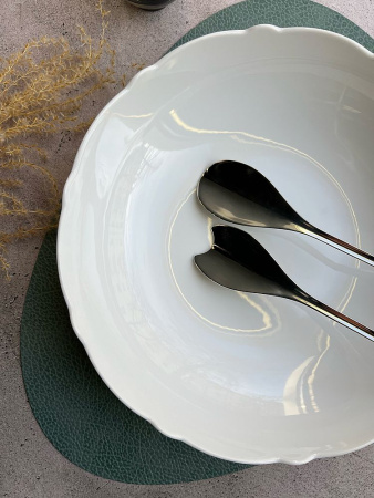 Alessi Dressed Фарфоровый салатник, объем - 2,9 л, размеры: 29,5х29,5х7h см, цвет - белый