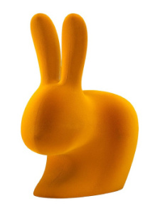 Qeeboo Rabbit XS Декоартивная статуэтка Заяц, размеры: 20 x 11 x h 22,5 см, цвет - желтый бархатный