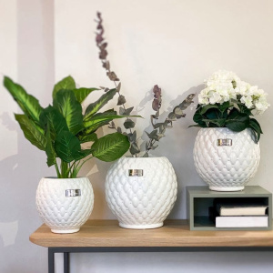 Lene Bjerre Rosabina Керамическое кашпо, 21х22 см, белый