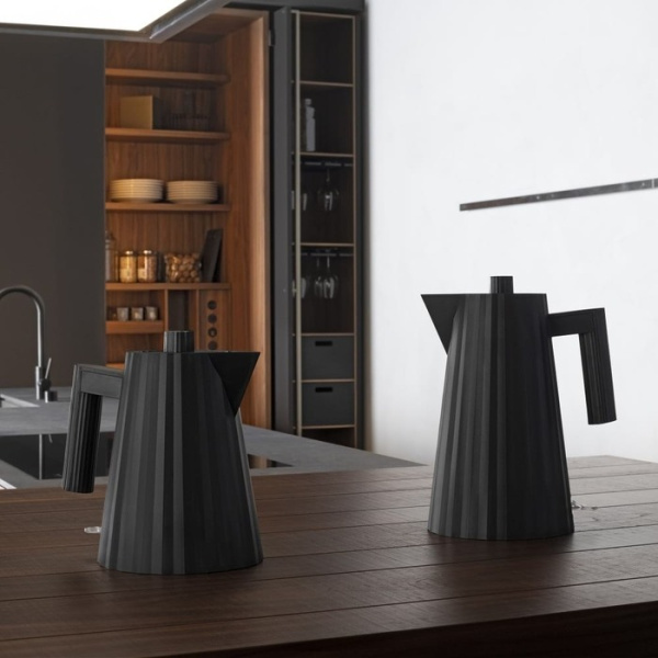 Alessi Plisse Электрический чайник, объем - 1,7 л, цвет - черный матовый
