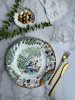 Seletti Hybrid Фарфоровая обеденная тарелка Ipazia, диаметр - 27,5 см, белый, зеленый, оранжевый