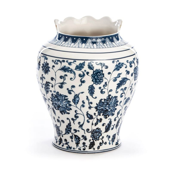 Seletti Hybrid Декоративная ваза Melania, размеры: 23х23х26h см, цвет - белый, синий