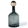 Pols Potten Bubbles & Bottles Chic Стеклянная бутылка с крышкой, 18х18х33h см, цвет- серый, коричн