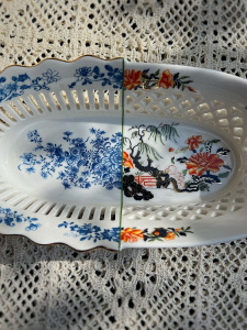 Seletti Hybrid Фарфоровое блюдо Desivia, размеры: 25,8х12,5х6,4h см, цвет - белый, разноцветный