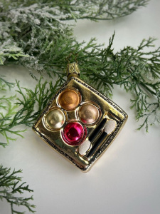 Inge Glas Стеклянная елочная игрушка Тени, размер - 9 см