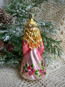 Inge Glas Стеклянная елочная игрушка Спящая красавица, высота - 14,5 см