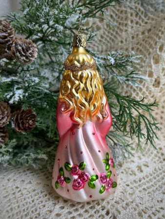 Inge Glas Стеклянная елочная игрушка Спящая красавица, высота - 14,5 см
