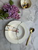 Seletti Kintsugi Фарфоровая суповая тарелка, диаметр - 22 см, цвет - белый, красный, золотой