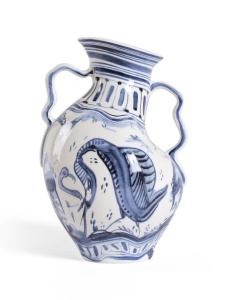 Seletti Classics on Acid Фарфоровая ваза Ibex, размеры: 15,5х15х23 h см, цвет - белый, синий