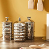 Alessi Kalisto 3 Металлическая емкость для хранения сыпучих продуктов, размеры: 11х11х21h см, сталь