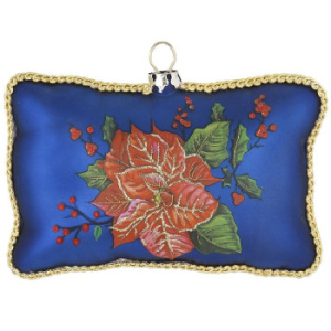 Inge Glas Magic Стеклянная елочная игрушка Синяя подушка, размер - 7 см