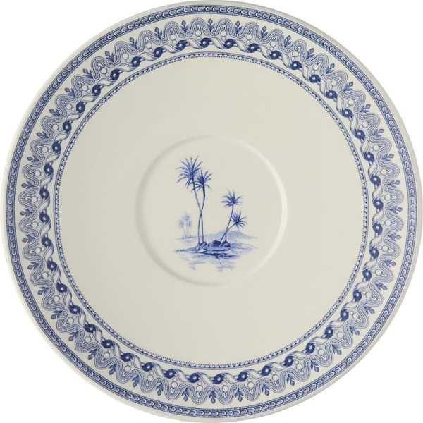 Gien Les Depareillees Bleu Чайная пара, объем - 450 мл, диаметр блюдца - 18,8 см, цвет - белый