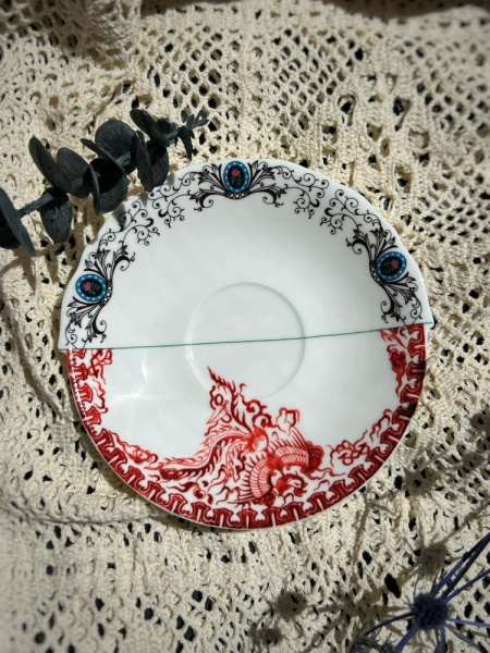 Seletti Hybrid Фарфоровая чайная пара Zora, 10,5х10,7х5,7 см, цвет - белый