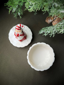 Boltze Gunnar Новогодняя шкатулка (тип 1), размеры: 9х13 см, цвет - белый, красный, серый