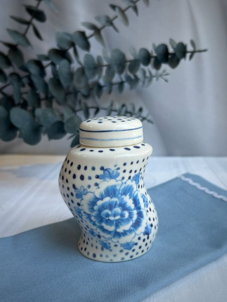 Seletti Classic on Acid Фарфоровый набор для специй Dots & Ginger, цвет - белый, синий