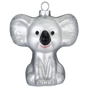 Inge Glas Magic Стеклянная елочная игрушка Коала, высота - 10,5 см