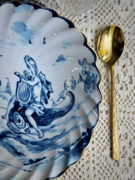 Seletti Classics on Acid Тарелка для супа Delfino, диаметр - 25,5 см, цвет - белый, синий