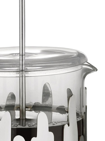 Alessi Barkoffee Заварочный чайник или кофейник с прессом, объем - 720 мл, цвет - полированная сталь