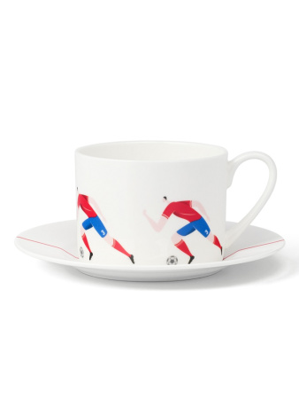 Farforite Спортсмены Фарфоровая чайная пара Футболист, объем - 250 мл