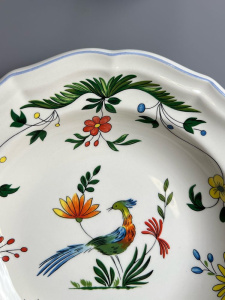 Gien Oiseaux de paradis Глубокая тарелка для супа, диаметр - 22,5 см, белый, разноцветный