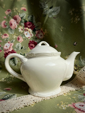Gien Rocaille blanc Чайник, объем - 1100 мл, высота - 17 см, цвет - белый