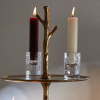 EDG Набор из 2-х свечей, высота - 25 см, цвет - бордовый