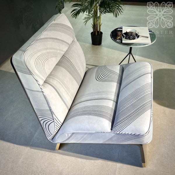 Baxter Greta Кожаное кресло, 72х80х74 см, серый/черный