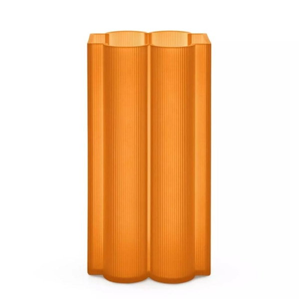 Kartell Okra Ваза из переработанного полиметалакрилата, размеры: 18х18х34h см, цвет - оранжевый