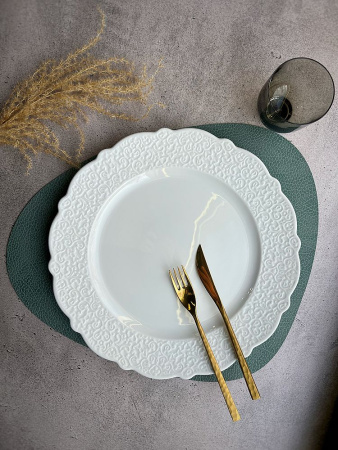 Alessi Dressed Фарфоровая сервировочная тарелка для торта, диаметр - 33,5 см, цвет - белый