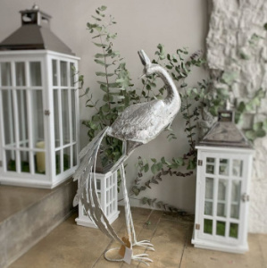 Boltze King Cтатуэтка "Царь - птица" (тип 2), 81 см, серебряный