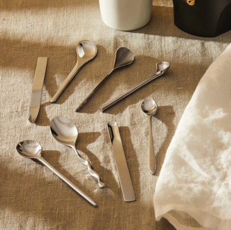 Alessi Il Caffe Набор из 8 кофейных ложек, нержавеющая сталь с зеркальной полировкой