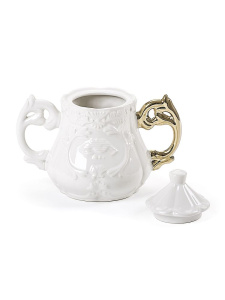 Seletti I-Wares Фарфоровая сахарница, размеры: 13хx13x15h см, цвет - белый, золотой