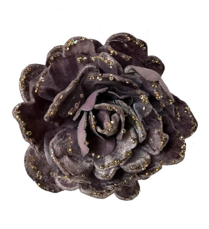 Cor Mulder Елочное украшение Пыльная роза на прищепке, состаренный розовый