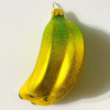 Impuls Banana Bunch Стеклянная елочная игрушка ручной работы Бананы, высота - 8 см