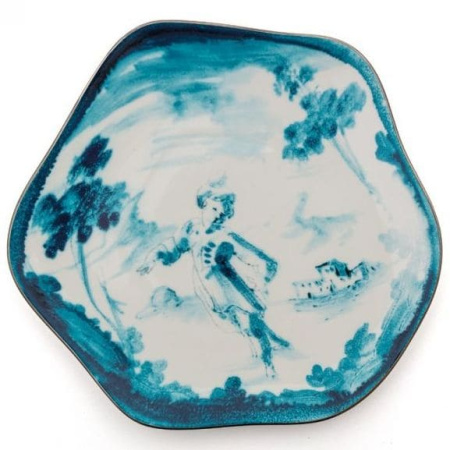 Seletti Classics on Acid Десертная тарелка Fiorentino, диаметр - 21 см, белый, синий