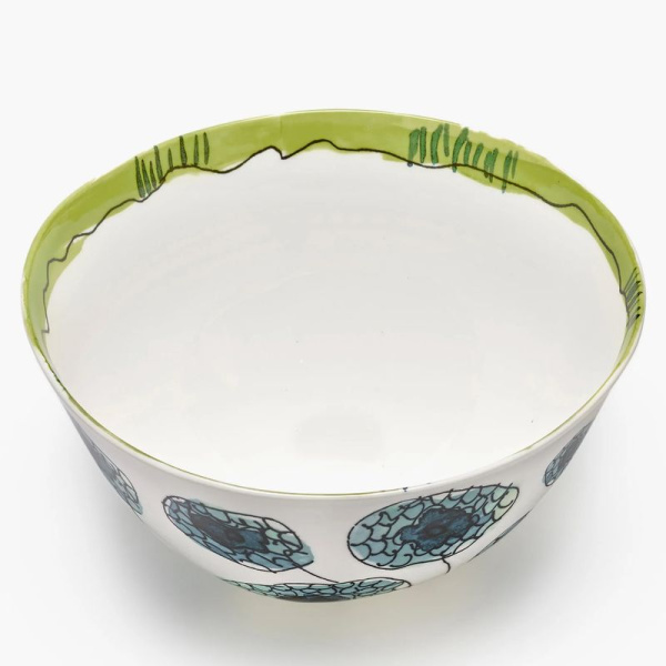 Serax Marni Midnight Flowers Салатник с рисунком Anemone Vaniglia, диаметр - 25 см, объем - 2,5 л