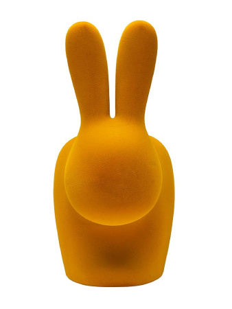 Qeeboo Rabbit XS Декоартивная статуэтка Заяц, размеры: 20 x 11 x h 22,5 см, цвет - желтый бархатный